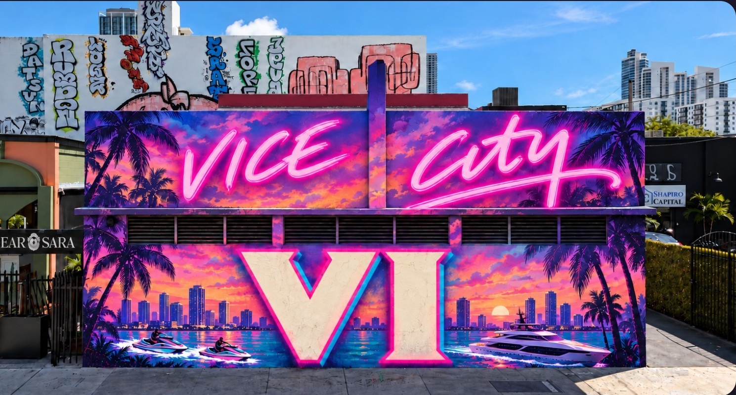 Front wall concept mural at ALUR Gallery